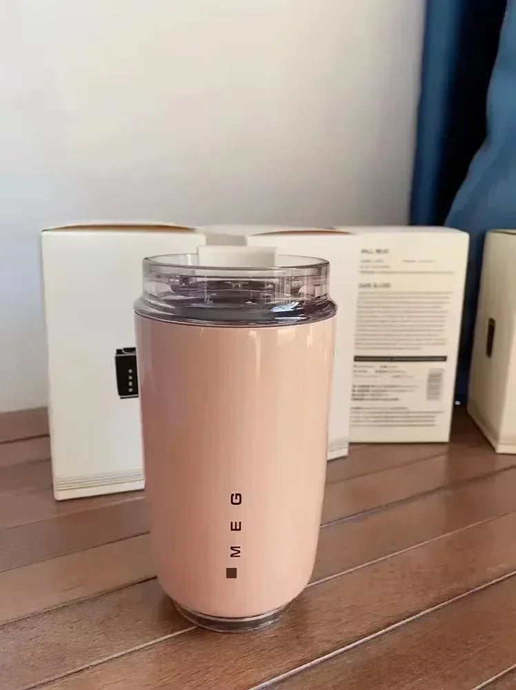 320ML Tumbler Thermos Cup Milky White Coffee Mug Car Insulated Water Bottle Travel Stainless Steel Vacuum Flasks Drinking Kettle