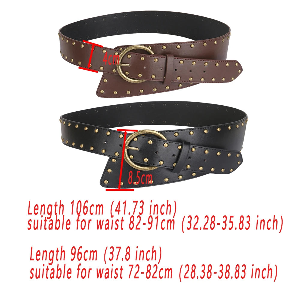 Ladies' rivet Pin buckle bronze Stud Buckle external belts For Women girdle Decorate waist Corset Pung Cowgirl On Dress Coat