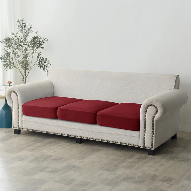 Plush Elastic Sofa Slipcover – Anti-Slip Couch Cover for Home & Office