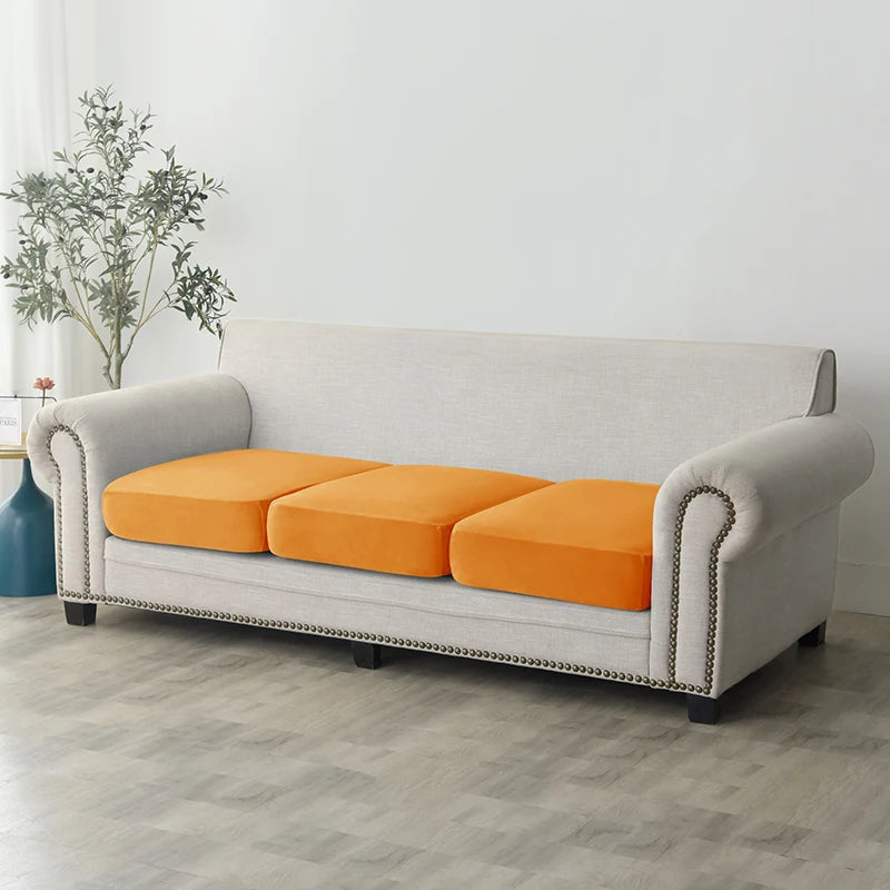 Plush Elastic Sofa Slipcover – Anti-Slip Couch Cover for Home & Office