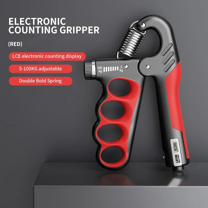 Adjustable Electronic Grip Strength Trainer with LCD Counter – Hand & Forearm Exercise