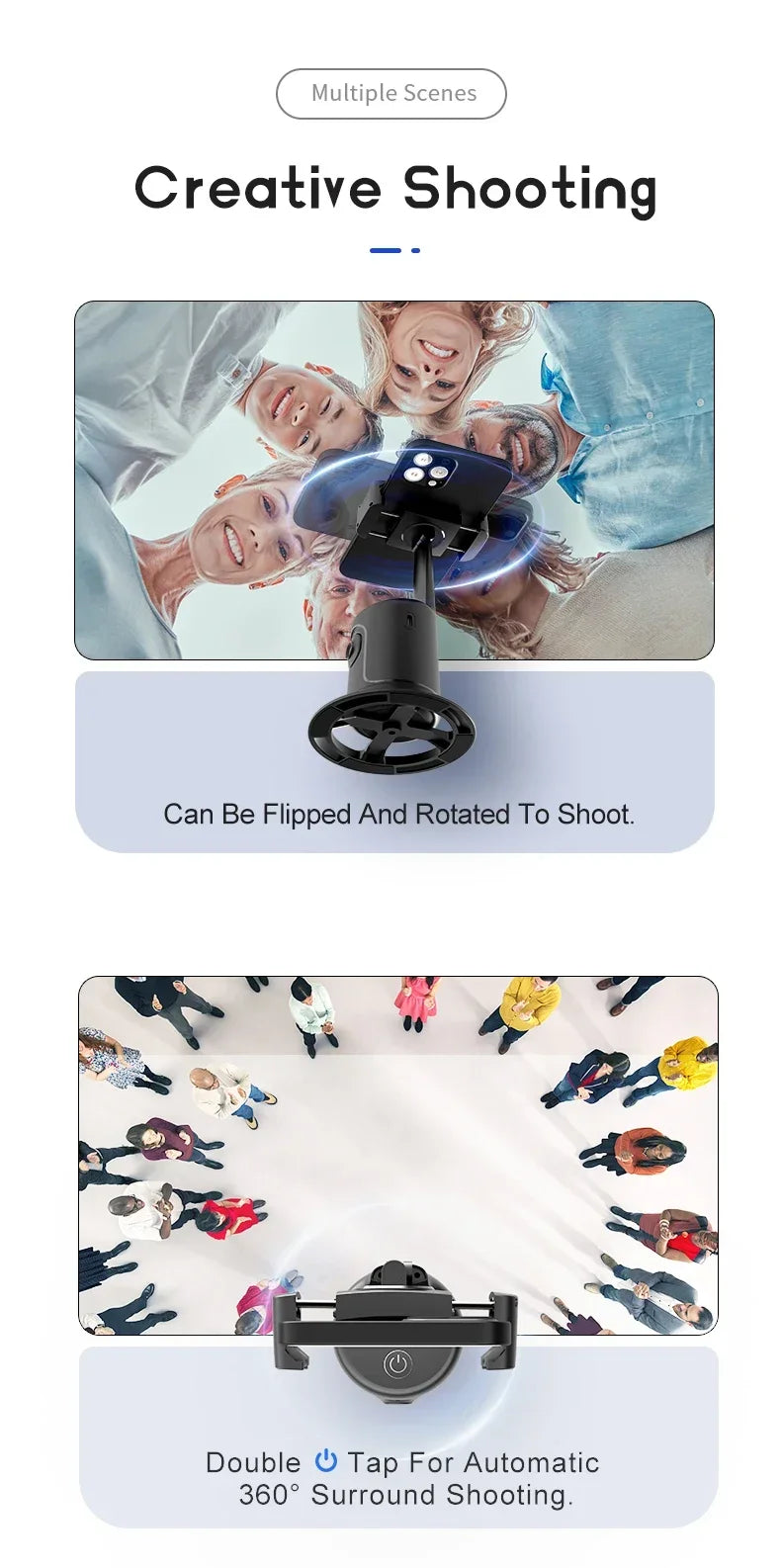 Smart Spin 360™ - AutoOrbit Pro Selfie Tripod