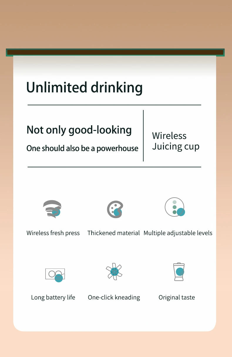 2025 Wireless Portable Juicer 600ml USB Rechargeable Smoothie Blender