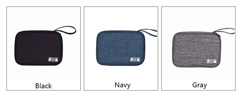 Waterproof Cable Storage Organizer Bag – Portable Travel Electronic Accessories Case for Cables & Chargers