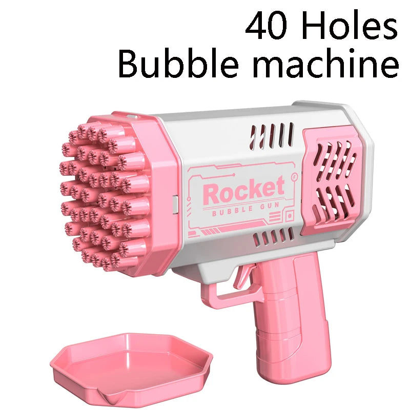 Bubble Machine Toy – 40/69 Holes Automatic Bubble Gun for Kids & Adult