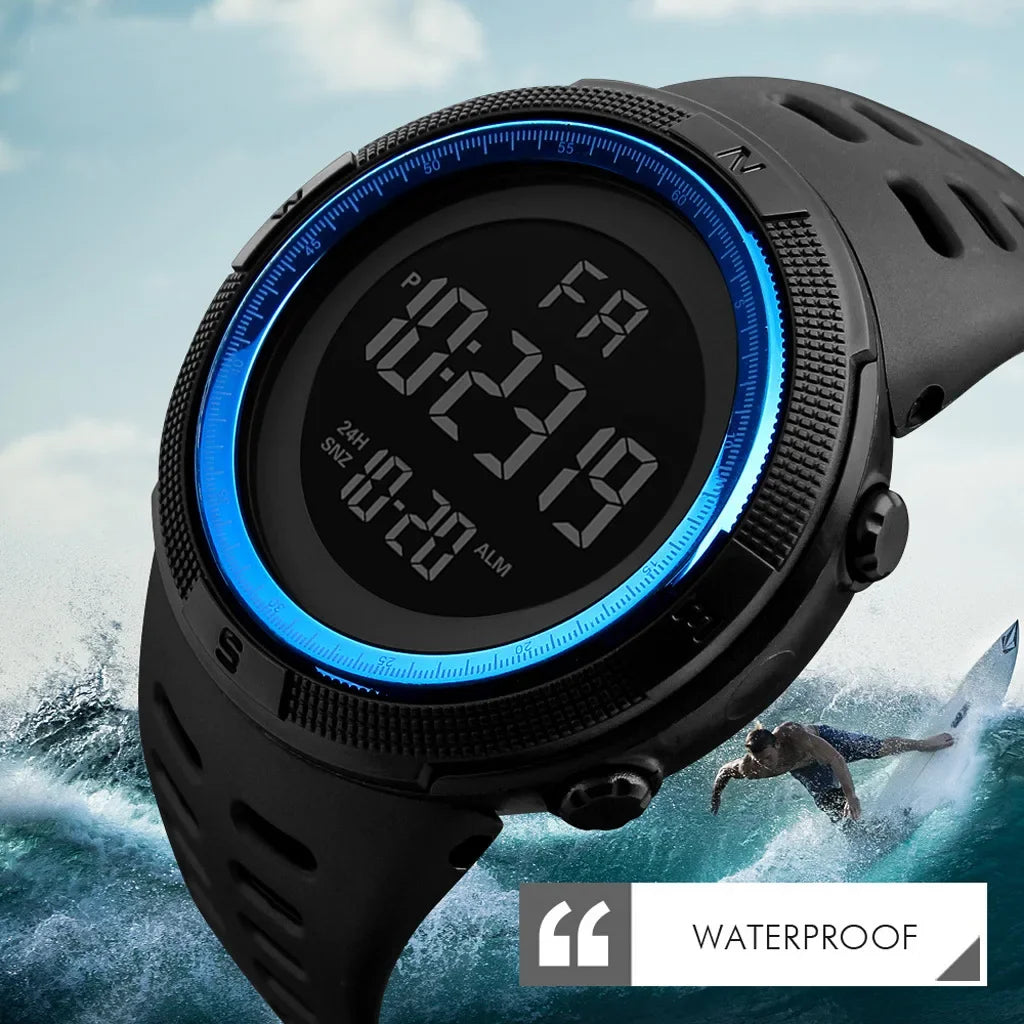 YIKAZE Y01 Military Digital Sports Watch – Waterproof Multifunction Men’s Electronic Wristwatch