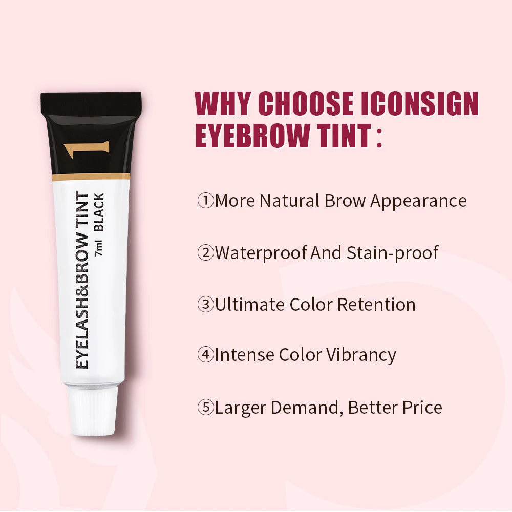 ICONSIGN Eyelash & Eyebrow Tint Kit – Brow Dye, Lash Lift & Tinting Makeup Tools
