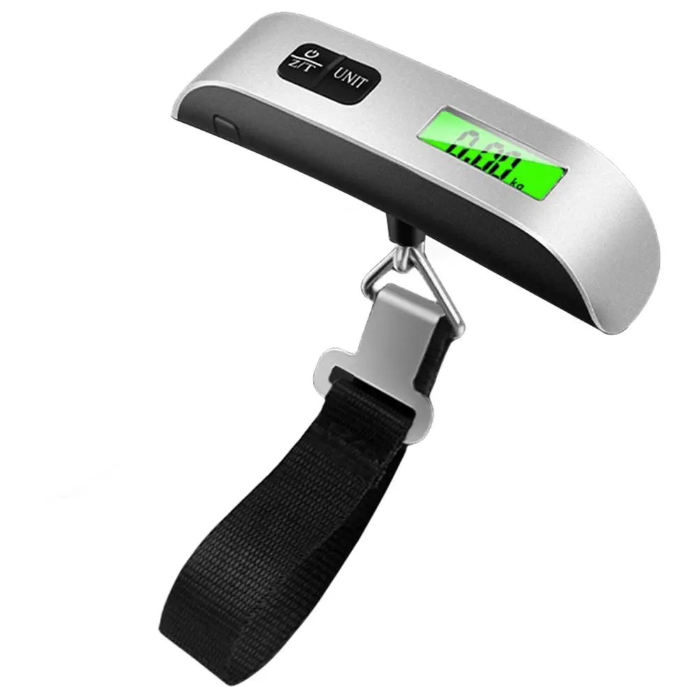 50kg/110lb Portable Digital Luggage Weight Scale LCD Display Electronic Hanging Suitcase Travel Weighs Portable Scale