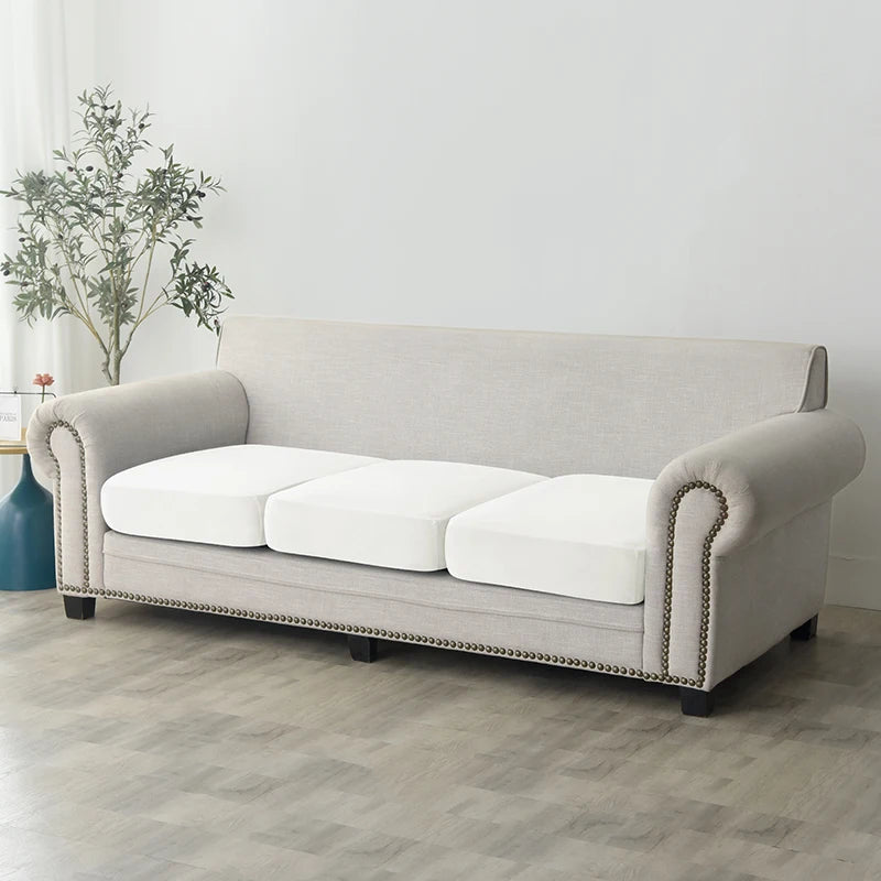 Plush Elastic Sofa Slipcover – Anti-Slip Couch Cover for Home & Office