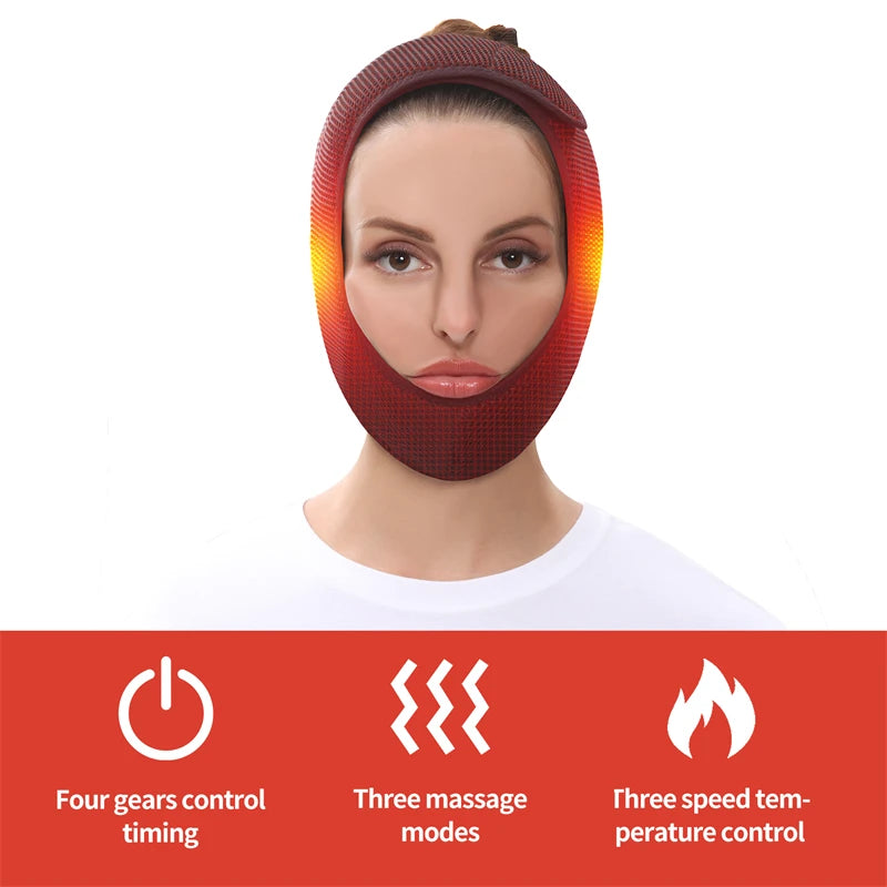 Face Heating Wrap for TMJ Relief – USB Electric Jaw Heating Pad with Adjustable Heat & Timer
