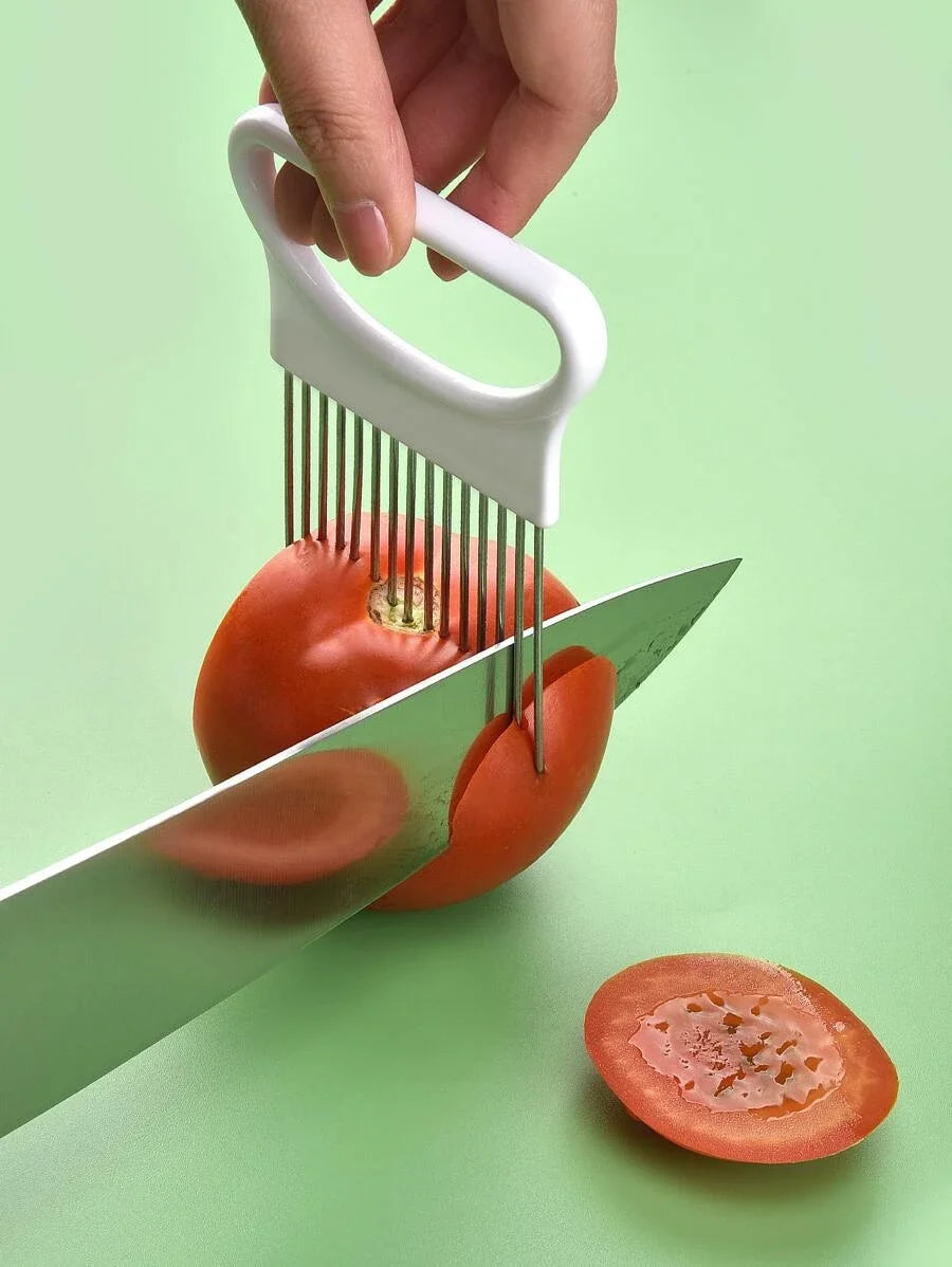 Colorful Onion Slicer Stainless Steel Potato Chip & Vegetable Holder