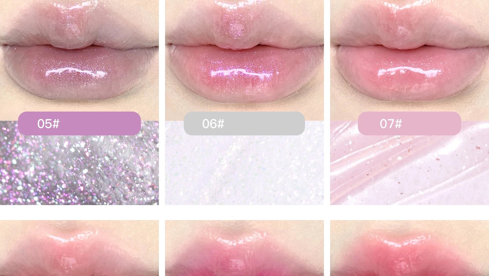 FLORTTE 10-Color Lip Palette – Glossy, Moisturizing & Pigmented Lip Gloss & Lipstick Set