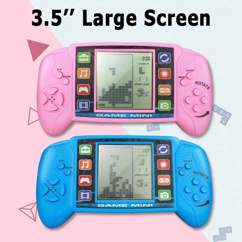 3.5" Pocket Handheld Game Console – Classic Retro Tetris Game Player for Kids