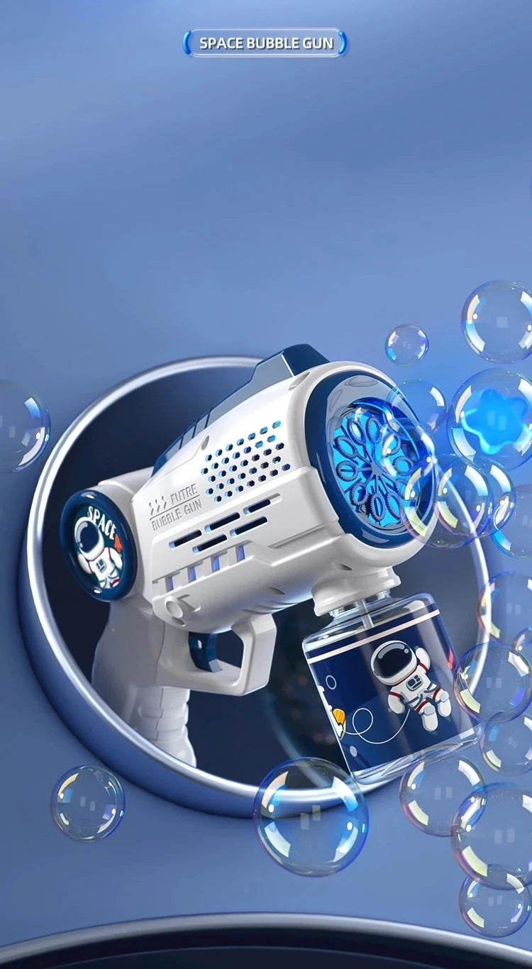 Astronaut Bubble Gun Toy – Fully Automatic Bubble Machine for Kids