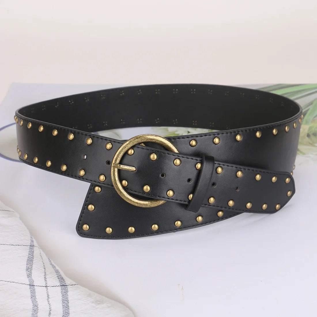 Ladies' rivet Pin buckle bronze Stud Buckle external belts For Women girdle Decorate waist Corset Pung Cowgirl On Dress Coat