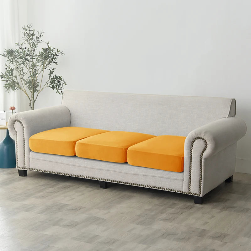 Plush Elastic Sofa Slipcover – Anti-Slip Couch Cover for Home & Office