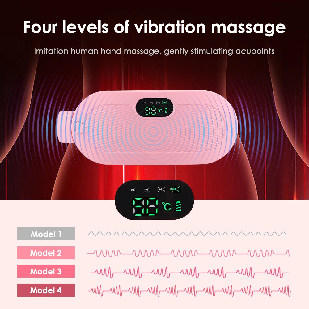 Rechargeable Heated Menstrual Waist Massager for Women