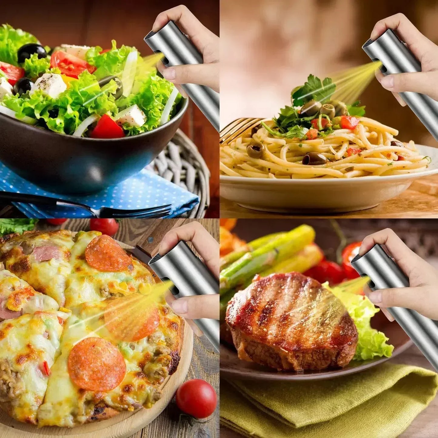 100ml Stainless Steel Olive Oil Spray Bottle – BBQ & Kitchen Dispenser