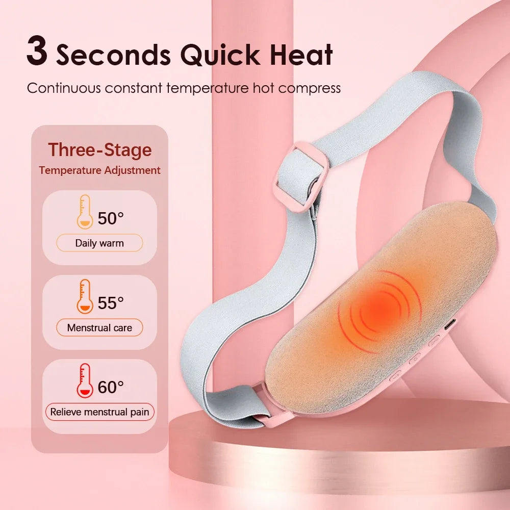 Rechargeable Heated Menstrual Waist Massager for Women