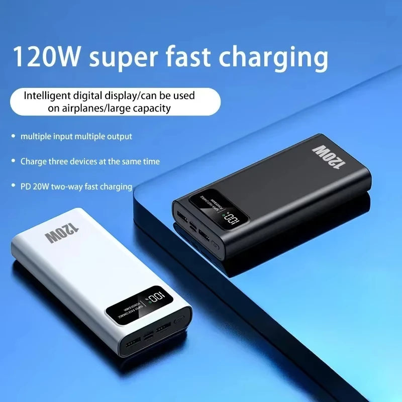 Xiaomi 200000mAh 120W Power Bank  Fast Charging Portable Mobile Power Ultralarge Capacity Digital Display External Battery ﻿