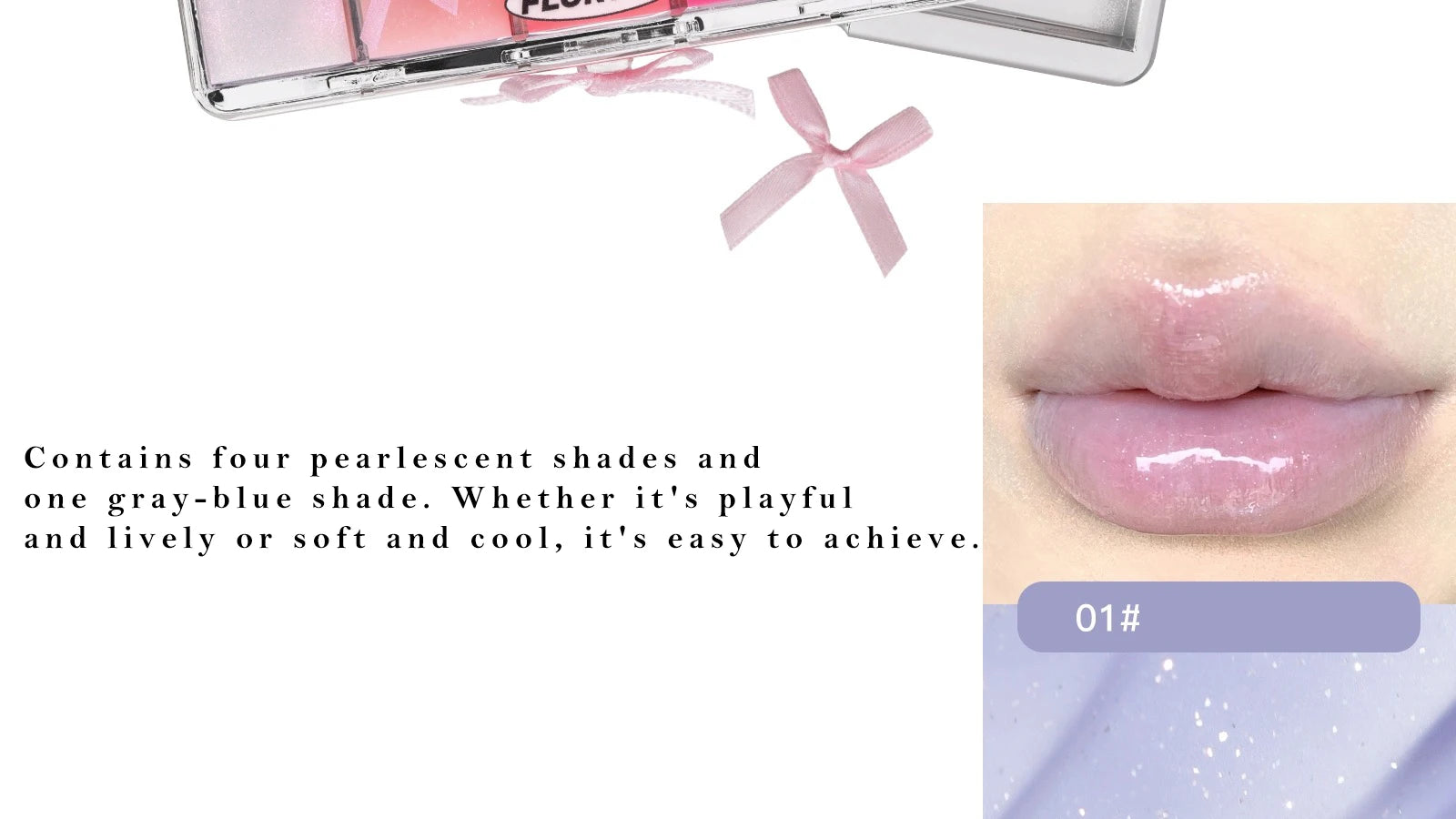 FLORTTE 10-Color Lip Palette – Glossy, Moisturizing & Pigmented Lip Gloss & Lipstick Set