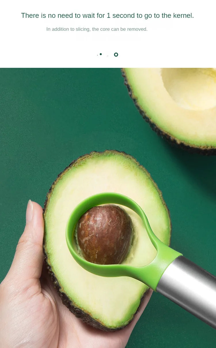 Avocado Knife Gadget 3-in-1 Stainless Steel Cutter Fruit Slicer Kitchen Tool