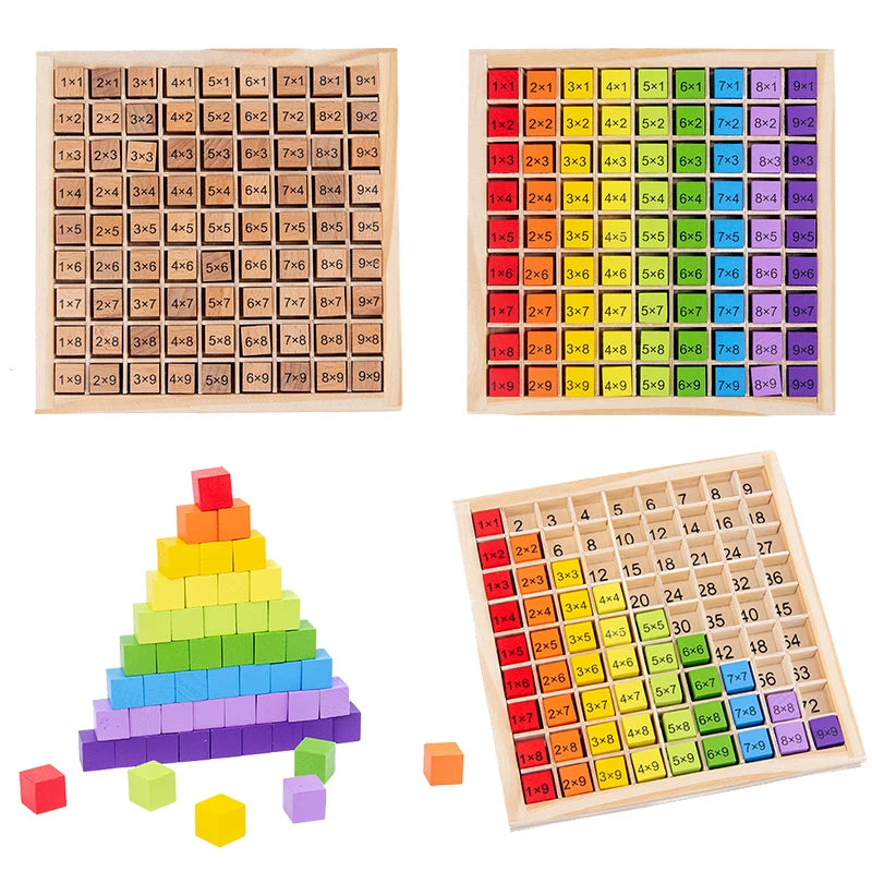 Montessori Wooden 99 Multiplication Table – Educational Math Toy for Kids & Preschool Learning