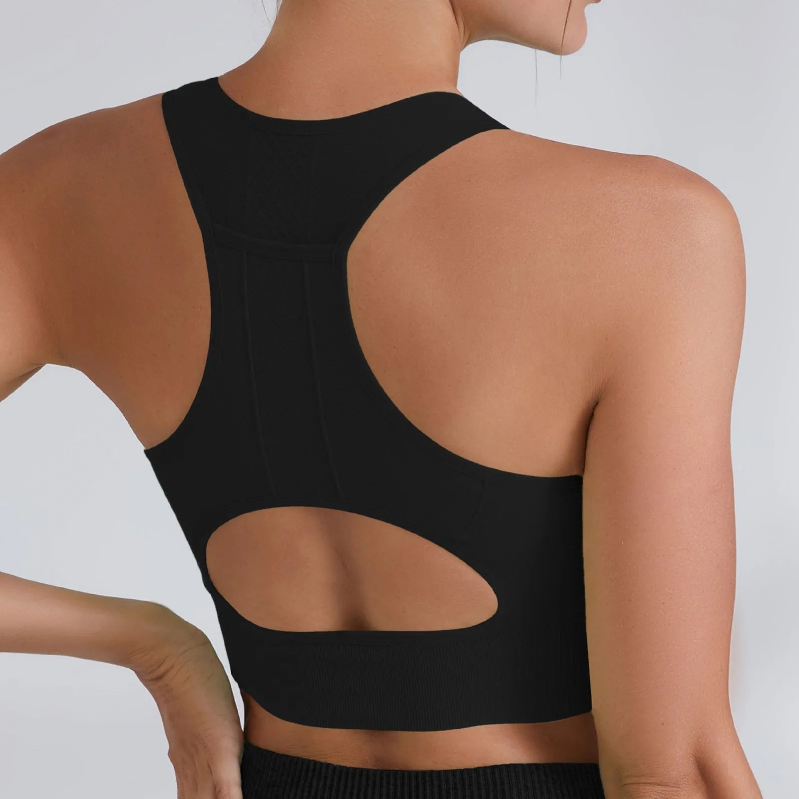 Women’s Shockproof Sports Bra – High-Strength Yoga Crop Top with Chest Pad for Gym, Running & Fitness
