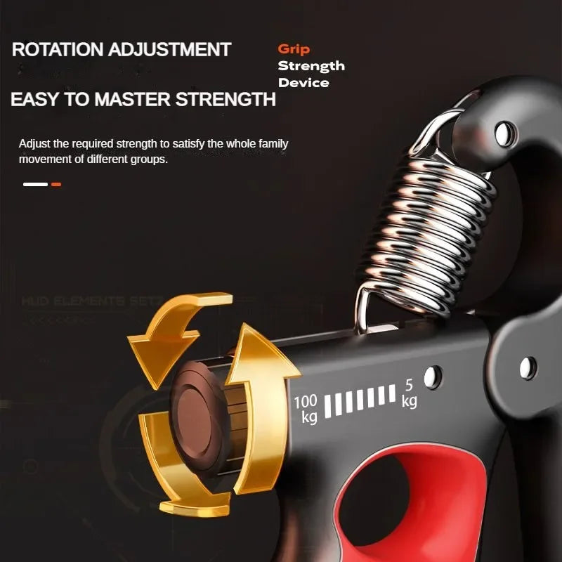Adjustable Electronic Grip Strength Trainer with LCD Counter – Hand & Forearm Exercise