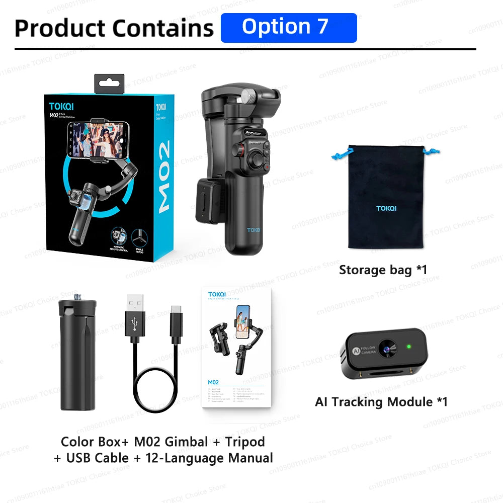 3-Axis Handheld Gimbal Stabilizer for Smartphone – Anti-Shake Video Tripod with Selfie Mode for iPhone & Xiaomi