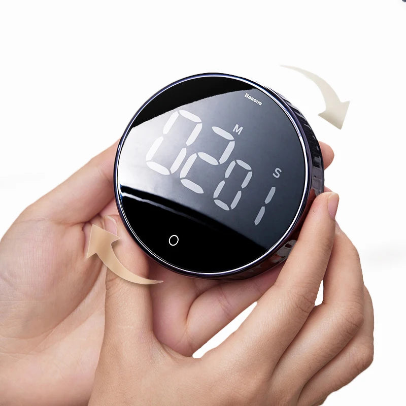Baseus Magnetic Kitchen Timer – Digital & Mechanical Countdown Alarm