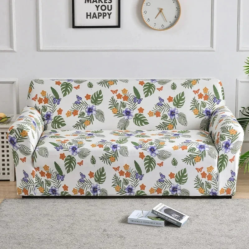Floral Elastic Spandex Sofa Cover – Anti-Dirty Furniture Protector for Home & Office Décor