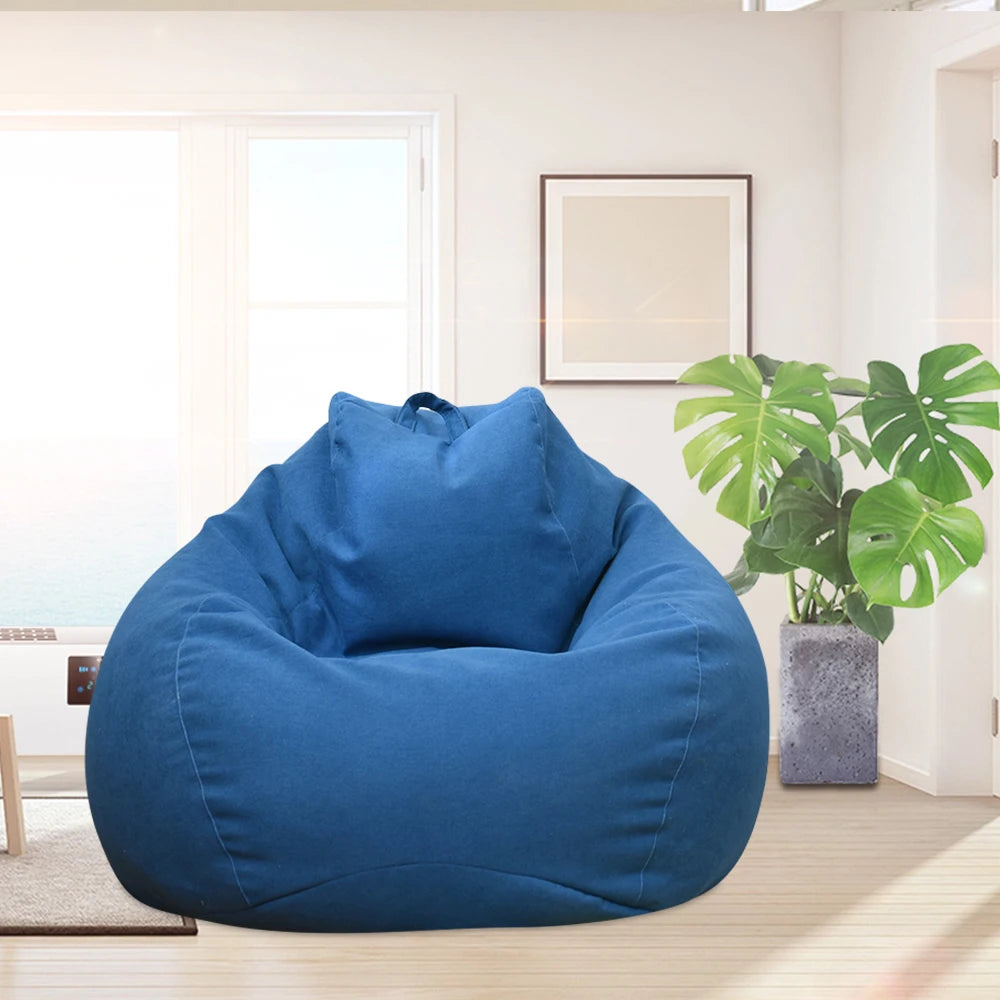 Lazy Sofa Cover – Large Bean Bag Cover Without Filler for Adults | Soft Tatami Lounger Seat Cover for Bedroom & Living Room