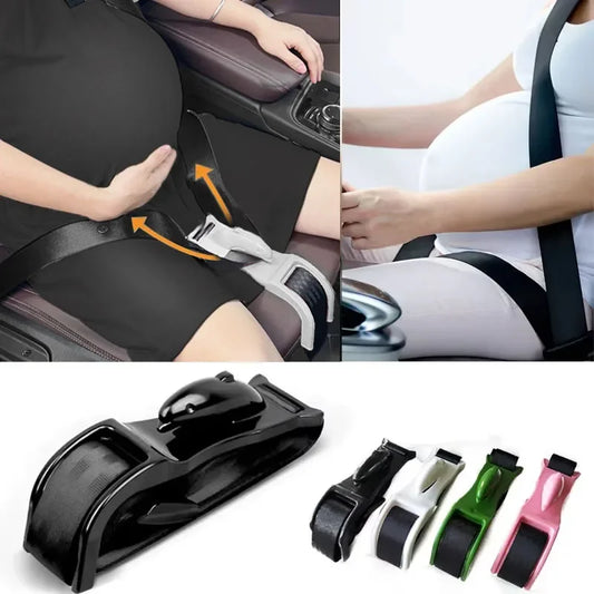 SafeBelly ™ - Maternity Car Seat Belt Protector and Belly Support for Expecting Mothers Adjustable Safety Belt Extender