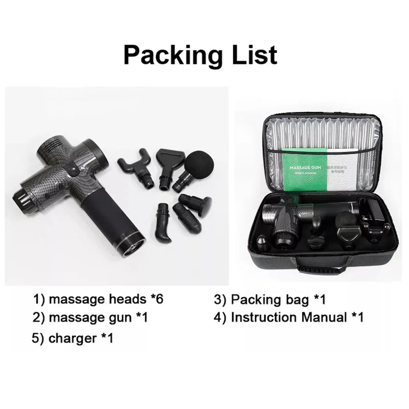 Fascial Massage Gun – Electric Percussion Pistol Massager for Deep Tissue, Muscle Relaxation, Neck & Back Pain Relief