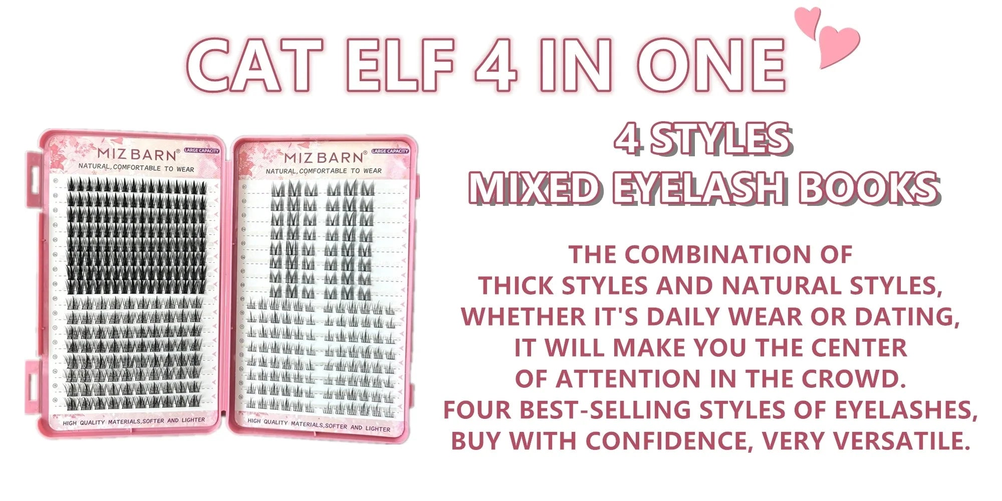 32 Rows Large Capacity Eyelash Extensions Professional Individual Cluster DIY Natural False Lashes