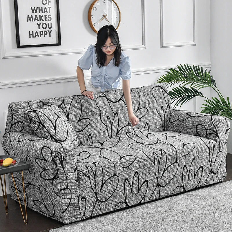 Floral Elastic Spandex Sofa Cover – Anti-Dirty Furniture Protector for Home & Office Décor