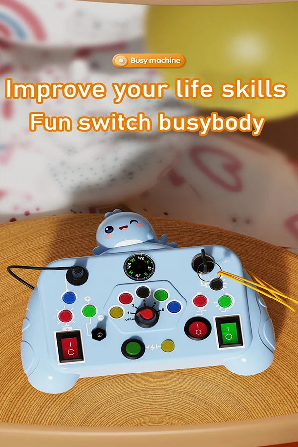 Children’s Educational Busy Toy – Cartoon Animal Early Learning Cognitive Game Machine