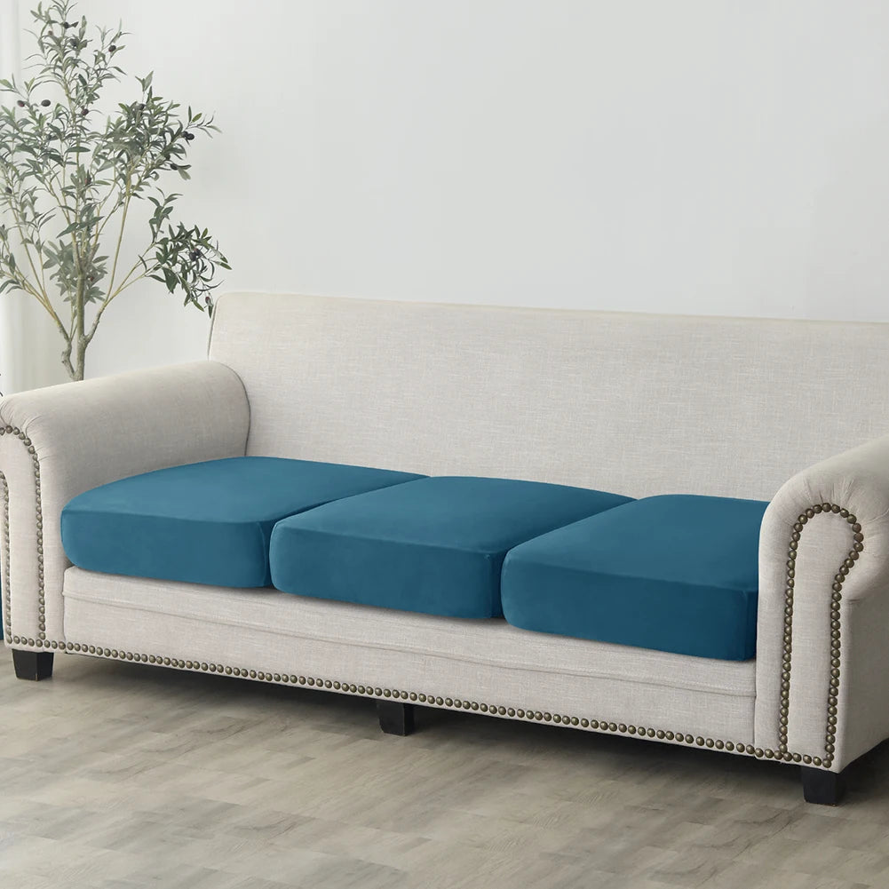 Plush Elastic Sofa Slipcover – Anti-Slip Couch Cover for Home & Office