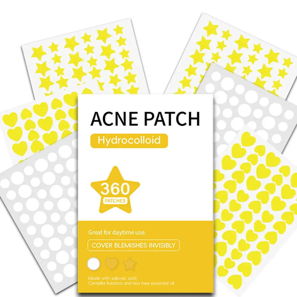 360pcs Invisible Pimple Patches – Anti-Acne Hydrocolloid Spot Stickers for Fast Healing