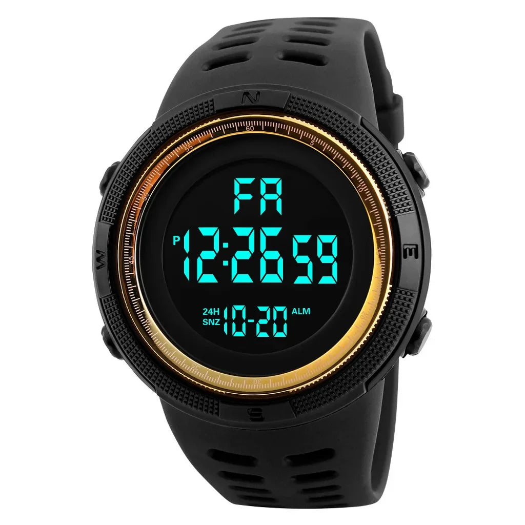 YIKAZE Y01 Military Digital Sports Watch – Waterproof Multifunction Men’s Electronic Wristwatch