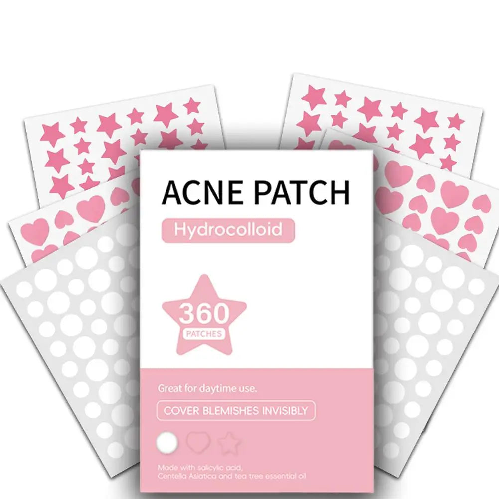360pcs Invisible Pimple Patches – Anti-Acne Hydrocolloid Spot Stickers for Fast Healing
