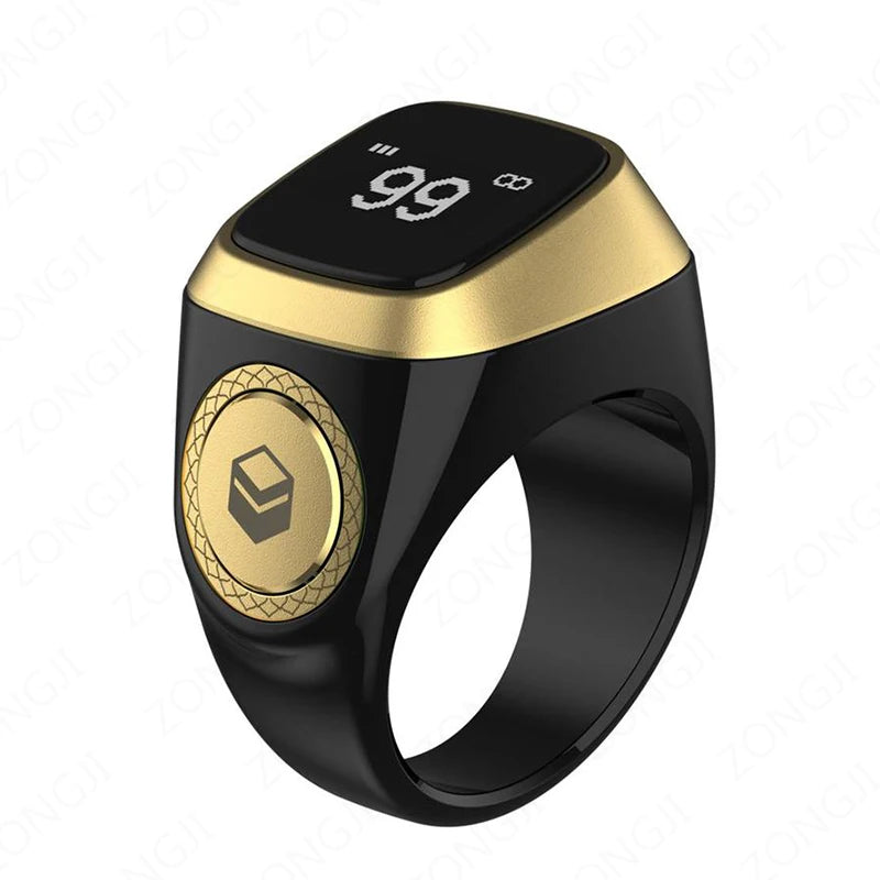 IQibla Smart Zikr Ring Digital Tasbih Counter with Prayer Reminder