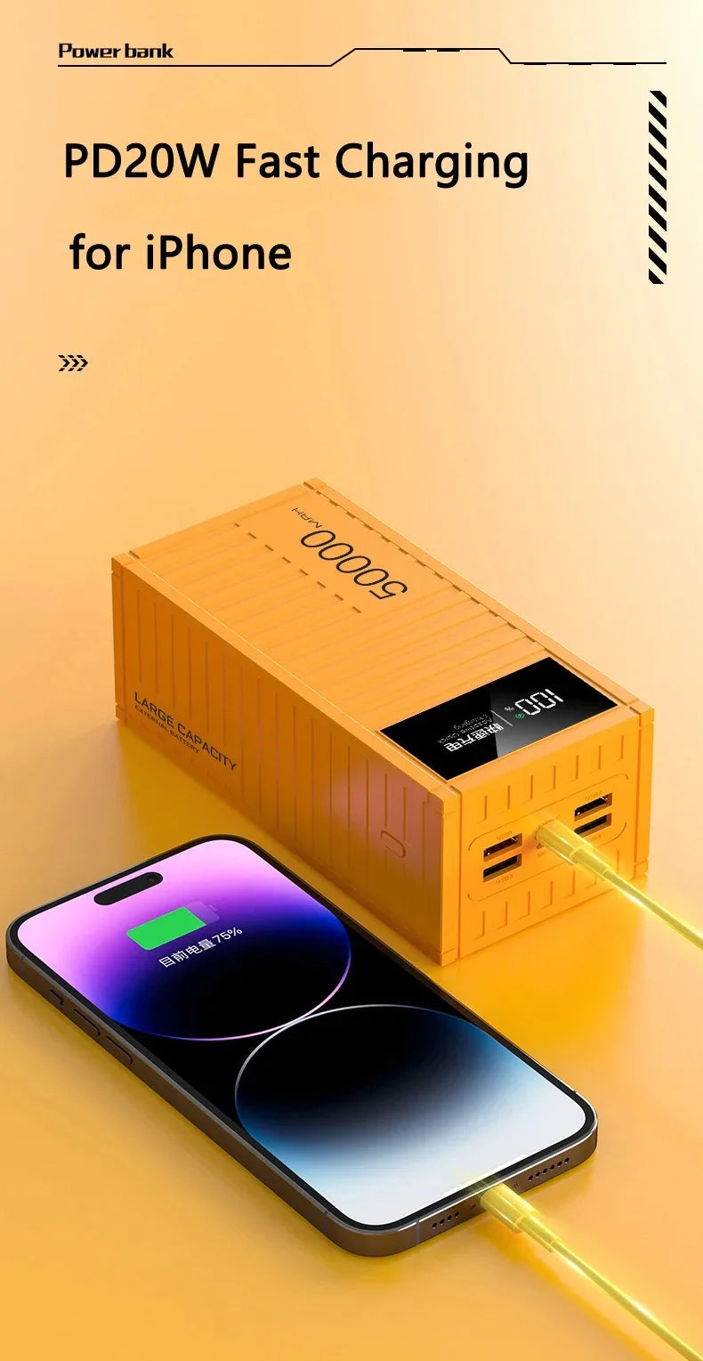 Xiaomi 50000mAh Large Capacity Portable Charging Power Bank With 6 Interfaces Supporting 120W Fast Charging Suitable For iPhone