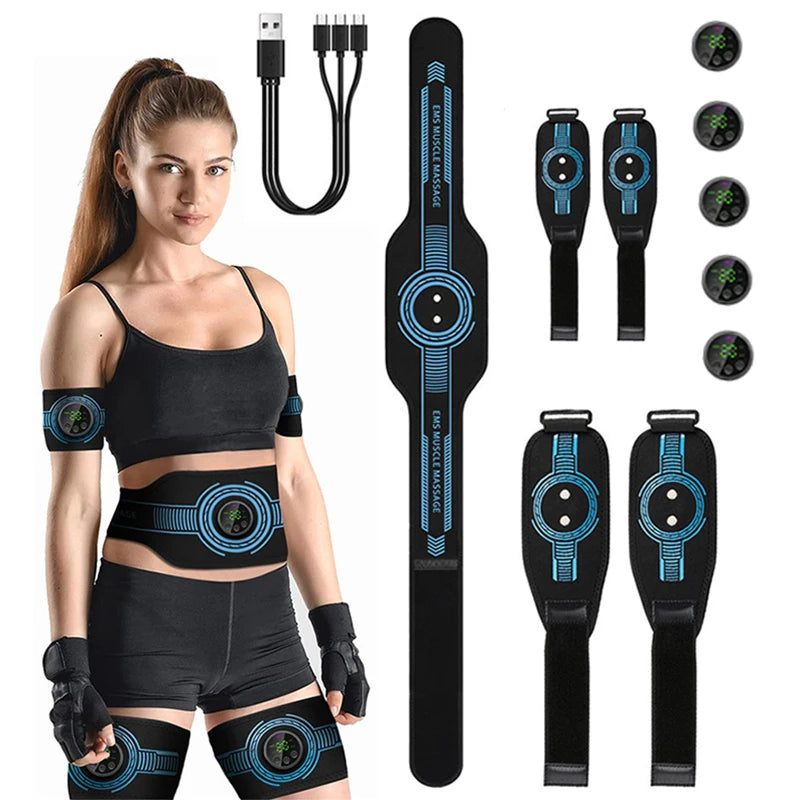 Smart EMS Abdominal Muscle Stimulator Belt – Home Fitness Toner