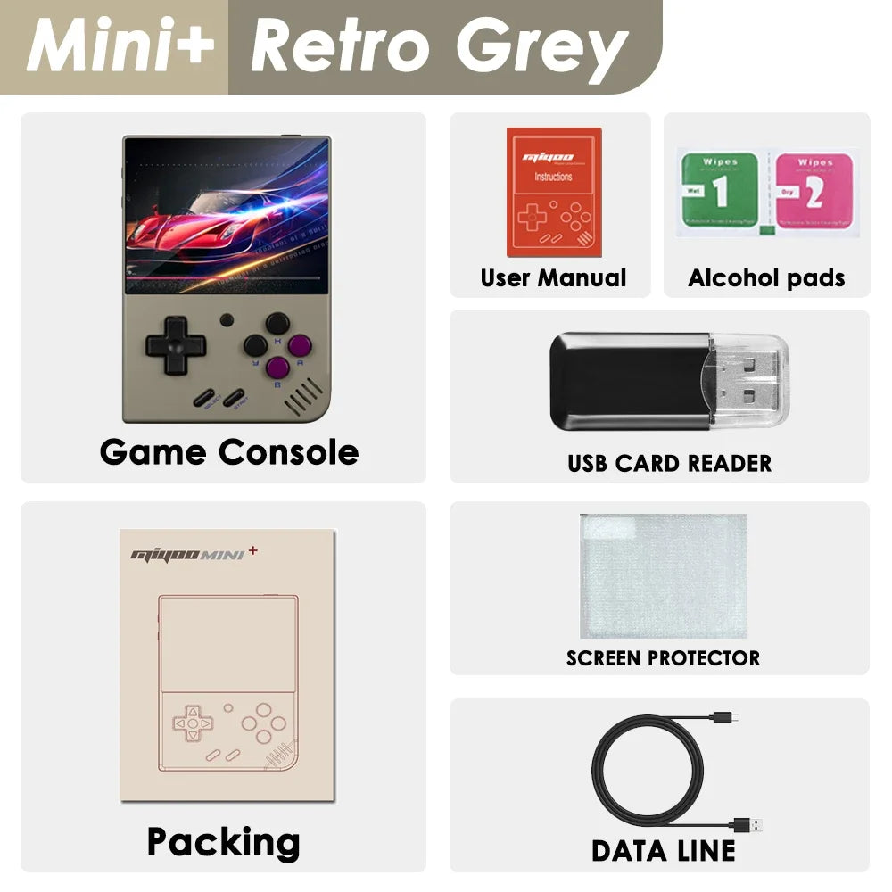 MIYOO Mini Plus V2 – Portable Retro Handheld Game Console with IPS Screen for Kids