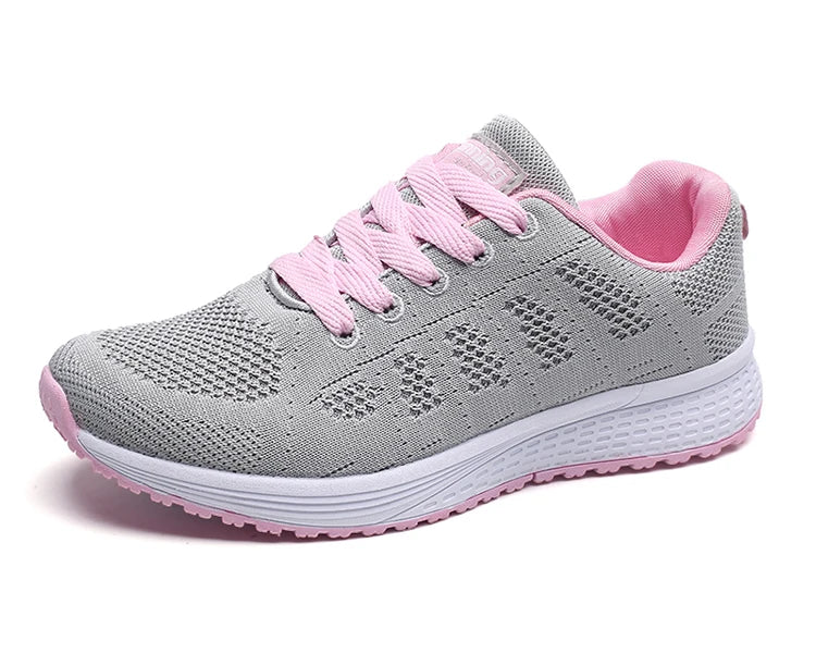 2025 Women’s Breathable Mesh Sneakers – Fashionable Lace-Up Trainers for Comfort & Style
