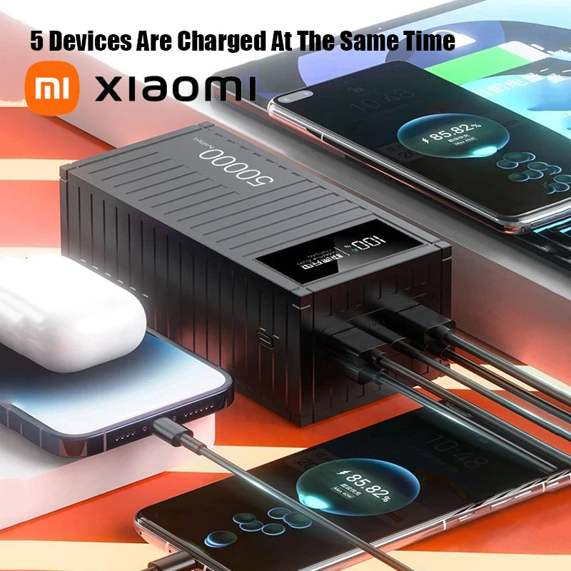 Xiaomi 50000mAh Portable Power Bank – 120W Fast Charging with 6 Interfaces for iPhone
