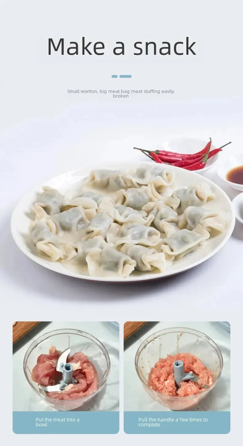 Manual Ginger & Garlic Grinder – Multifunctional Vegetable & Meat Cutter