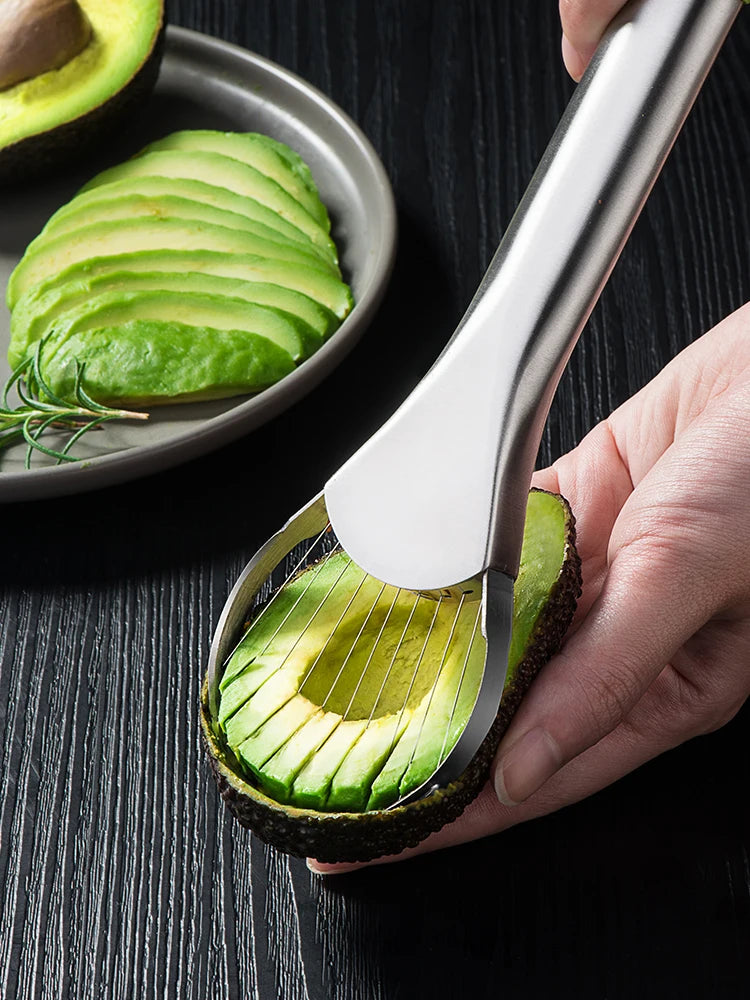 Avocado Knife Gadget 3-in-1 Stainless Steel Cutter Fruit Slicer Kitchen Tool